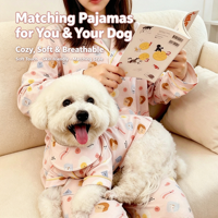 Ensemble de pyjama pour animaux de compagnie en coton pur, écologique et tendance, en fibre de polyester respirante et confortable, vêtements pour chien de Noël