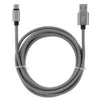 Câble de charge rapide USB-A vers Micro USB/Type-C BJC en nylon tressé 2A, conducteur en cuivre pur, alliage d'aluminium pour