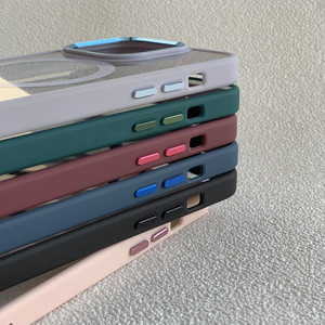 Funda de teléfono magnética transparente con protección de lente de anillo de Metal brillante para iPhone 16 15 Pro 14 Plus 13 Pro Max con embalaje - Product Image 4