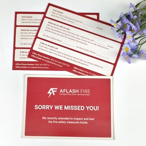 Tarjetas de Visita Personalizadas de Seguridad contra Incendios, Postales con Mensajes para Notificaciones de Propiedad - Product Image 2