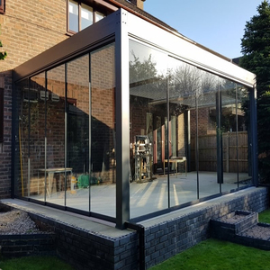 2-20% de réduction Petite pergola d'arrière-cour Kit de jardin sur le toit avec persienne d'extérieur Gazebo en métal attaché à la maison - Product Image 4