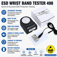 Testeur de poignet antistatique pour chaussures, câble de mise à la terre pour batterie, testeur de bracelet antistatique économique pour salle blanche, 498