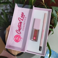Vente en gros de brillant à lèvres végan à haute teneur en pigment ensemble de crayons à lèvres maquillage brillant longue durée ensemble d'huile à lèvres 2 en 1 marque privée
