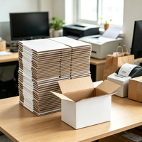 Boîtes d'emballage robustes en carton ondulé 5 plis, doublées d'éponge, personnalisables, recyclables, marron, pour expédition
