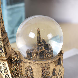 جودة عالية مخصصة راتنج الثلج الكرة الهدايا نيويورك برج ايفل وكرة الكريستال لهدايا عيد الميلاد - Product Image 5