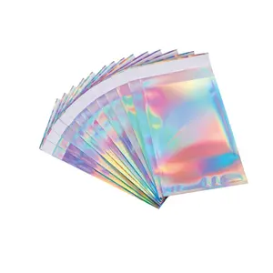 Factory Wholesale Self Seal Holographic Poly Mailers Laser Glossy Shipping Mailer Bags