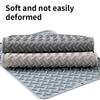 Tapis de drainage de cuisine en silicone ondulé écologique vintage, planche à découper antidérapante, dessous de plat isolant pour table à manger