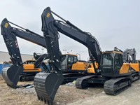 Excavatrices sur chenilles de taille moyenne Tier 2 HX220HD 21,4 tonnes et 110 kW et 1,2 m³ – Matériel de terrassement avec brise-roche, grappin et attache rapide