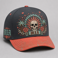 Casquette de baseball personnalisée style Old English, 5 panneaux, visière incurvée, style Dad Hat, streetwear urbain West Coast, vente en gros, faible MOQ
