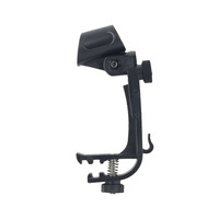 Support de microphone réglable à 180 degrés en plastique à clipser sur le rebord de la fût de batterie pour microphones