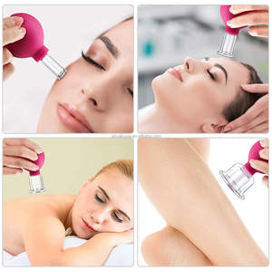 4 पीसी वैक्यूम कपिंग कप रबर सिर ग्लास एंटी सेल्यूलाईट मालिश एक्यूपंक्चर - Product Image 6