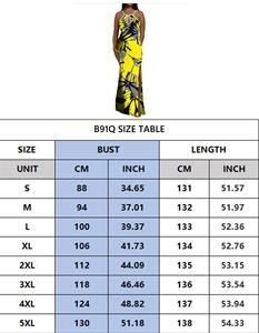 新作夏ノースリーブスリングドレスカスタムロゴサモアハワイプリントウォータードロップデザイン女性用スリットイブニングドレスエレガントなプロムガウン - Product Image 6