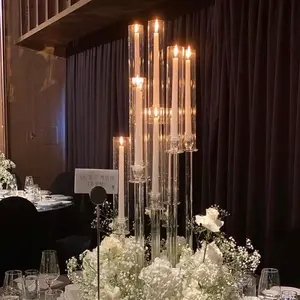 Weddings table centerpieces decoration Crystal candlestick wedding props hotel decoration pieces