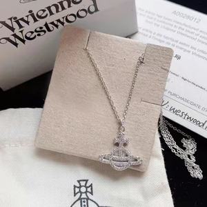 Collar de circonita Saturno de moda Empress Dowager Vivienne, cadena de plata para clavícula, joyería para mujer, venta al por mayor Yuanchen - Product Image 1