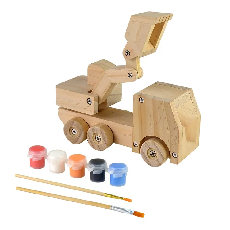 अपना स्वयं का निर्माण अधूरा लकड़ी बच्चों diy ड्राइंग इकट्ठे मॉडल खुदाई खिलौने