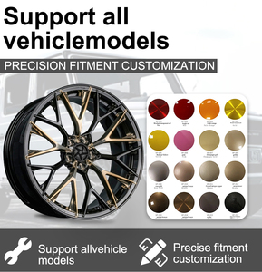 โลหะผสมเหล็กอัลลอยหล่อ DW สีดำสีบรอนซ์สีดำเงิน4x100 4X114.3 5x100 5x114.3เว้า<span class=keywords><strong>15</strong></span>-18นิ้วสำหรับรถแข่ง - Product Image 2