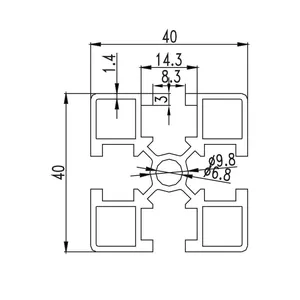 MV-8-4040G Industrial Aluminium Extrusion Anodized T5 Temper Profile Factory Cutting Bending Welding Punching Various Industry
