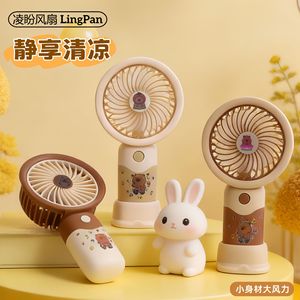 Cartoon Sticker Handheld <b>Fan</b> With <b>Stand</b> 3 Speed Usb Rechargeable Portable Desk <b>Fan</b> For Gift - Product Image 5