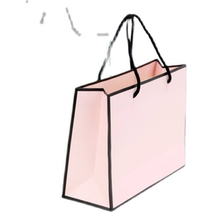 Tùy Chỉnh Tối Giản Màu Hồng Ins Màu Rắn Cầm Tay Mua Sắm Túi Cao Cấp Các Tông Màu Trắng Kraft Chất Liệu Có Thể Tái Chế Món Quà Cổ Điển - Product Image 5