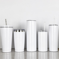 Bouteille d'eau en acier inoxydable à double paroi pour sublimation DIY, gobelet isotherme sous vide, bouteille vierge pour sublimation