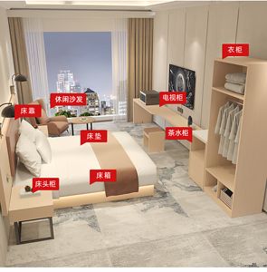 Ensemble de chambre d'hôtel en cuir véritable, design minimaliste moderne, pour usage commercial, appartement, gîte, auberge, <span class=keywords><strong>location</strong></span> KAHKQsjS - Product Image 5