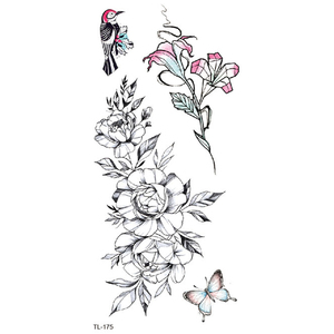 BXTAT TL175 - TL180 Piante Erbacee Fiori di Loto Citazione Penny Autoadesivi Provvisori Del <span class=keywords><strong>Tatuaggio</strong></span> - Product Image 1