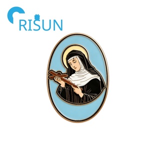 Medaglia Personalizzata di Santa <span class=keywords><strong>Rita</strong></span> da Cascia all'Ingrosso, Ciondolo Medaglione Religioso Cattolico Personalizzabile - Product Image 3