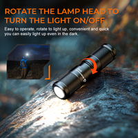 Lampe torche porte-clés EDC EF02 ultra-lumineuse 126LM rechargeable en alliage d'aluminium étanche pour le camping et la randonnée en extérieur