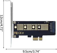 Kartu Adaptor M.2 NVME SSD ke PCIe 4.0 64Gbps M-Key PCIe4.0 X1 X4 untuk PC Desktop Kecepatan Penuh PCI-E GEN4 Produk Kipas Komputer Stok Tersedia