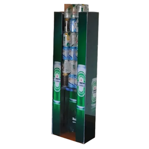 Expositor Metálico de Piso con Elevación Automática, Mecanizado CNC Personalizado de Fábrica, Expositor de Bebidas POS, Expositor de Cerveza con Brochado - Product Image 5