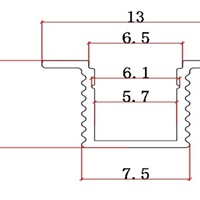 Nouveau profilé en aluminium extrudé à profil bas 8*9 moderne et personnalisé pour éclairage LED, montage en surface, plafond, mur, sol