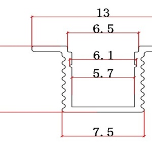 Nouveau profilé en aluminium extrudé à profil bas 8*9 moderne et personnalisé pour éclairage LED, montage en surface, plafond, mur, sol - Product Image 6