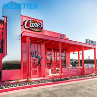 WEBETTER Kiosque à Café Préfabriqué Conteneur d'Expédition Extérieur Design de Café Bar Conteneur Restaurant Avec Cuisine