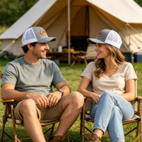 Gorra Trucker de Malla de 6 Paneles de Alta Calidad OEM, Estilo Richardson 112, con Parche de Cuero Bordado y Logotipo Personalizado