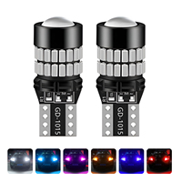 Bombilla LED T10 Canbus para Modificación de Automóviles, Súper Brillante, con Lente, Luz de Lectura Interior para Auto, Luz de Posición Lateral, Ámbar, Rojo, Azul, Verde