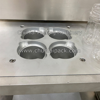 Cup-sealmachine voor vacuüm gasinjectie, gemodificeerde atmosfeer verpakking, stikstof spoeling, tray sealen voor melk, maïs, fruit en noten