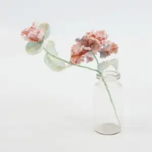 มินิโครเชต์ดอกไม้หรูหราเฟอร์นิเจอร์เครื่องประดับตุ๊กตาเด็กของขวัญเดสก์ท็อปไมโครโครเชต์การจัดดอกไม้