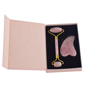 Amazon Bestseller <span class=keywords><strong>di</strong></span> Alta Qualità rullo <span class=keywords><strong>di</strong></span> <span class=keywords><strong>Giada</strong></span> quarzo Rosa <span class=keywords><strong>Gua</strong></span> <span class=keywords><strong>sha</strong></span> Set per il viso - Product Image 6