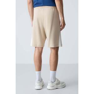 Shorts pour homme en coton beige, épais, doux, texturé, coupe standard, basique - 81280 - Beige - Product Image 5