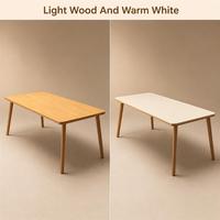 Table à manger rectangulaire moderne avec chaises rembourrées pour la maison, la cuisine, la salle à manger et les restaurants