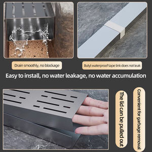 SANIPRO métal matériau de construction en acier inoxydable canal de Drainage Villa Sunshine House avant-toit fini linéaire flexion fossé gouttière - Product Image 3