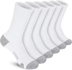 Factory Custom Sports Crew <b>Socks</b>, Basketball Knitted <b>Socks</b> with Logo on Cuff Body and Bottom for Men Women - Product Image 2