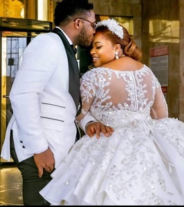 Abiti da Sposa Stile Arabo di Lusso 2023, Maniche Lunghe, Taglie Forti, Gonna Voluminosa Scintillante, Abiti da Sposa Robe De Marriage - Product Image 4