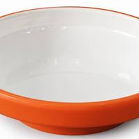 Ensemble de bols en mélamine orange et blanc, 2 tailles (13 cm et 14,5 cm), sans BPA, conformes aux normes FDA et LFGB, incassables, empilables, qualité alimentaire, vente en gros pour restaurants