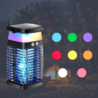 Logo personnalisé Piège à insectes volants Lampe solaire pour moustiques Lumière UV Piège à insectes volants Lumière violette Piège à mouches Tueur de moustiques