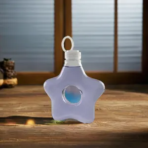 Индивидуальный логотип и цвет 550 мл пластиковая бутылка пятиугольная звезда в форме бутылки для напитков бутылка для сока чашка для воды