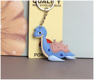 5 styles de porte-clés Lapras de 5 à 7 cm, porte-clés en caoutchouc Farfetch'd <span class=keywords><strong>Poliwag</strong></span>, porte-clés 3D Meowth Magikarp pour enfants, cadeau - Product Image 5