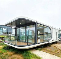 Capsule spatiale préfabriquée de luxe pour l'extérieur, maison mobile entièrement meublée pour complexe hôtelier, glamping, hôtel, fabricant en gros