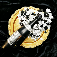 Canon à confettis portable en forme de bouteille de champagne, tube à confettis, accessoires pour bar, diffusion en direct, fournitures d'anniversaire