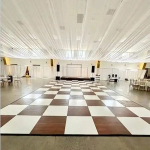 Pista da ballo PP indietro in vinile portatile per matrimonio pista da ballo all'ingrosso decorazione per eventi in legno di acero grano <span class=keywords><strong>tappeto</strong></span> esterno - Product Image 1
